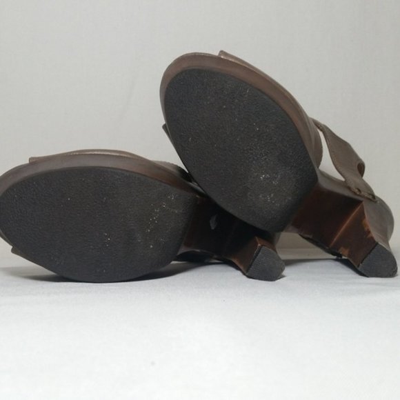 Qupid Womens Strappy High Heeled Sandals brown 9 - Picture 6 of 8